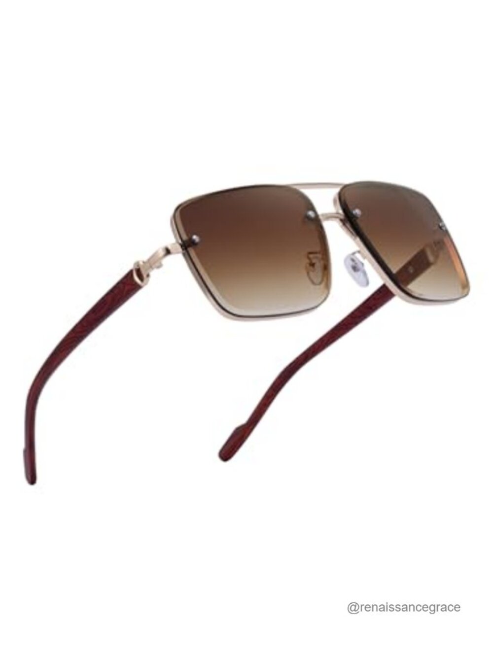 Mens Classic Square Sunglasses UV400 Metal Frame Non-Polarized